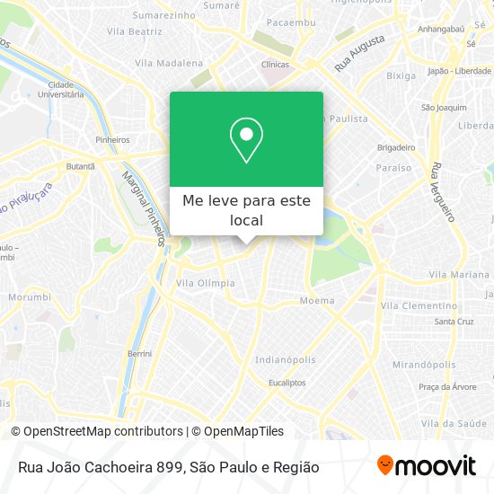 Rua João Cachoeira 899 mapa