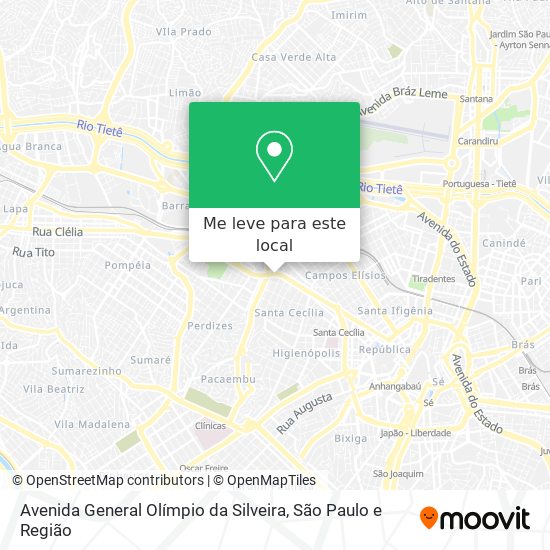 Avenida General Olímpio da Silveira mapa