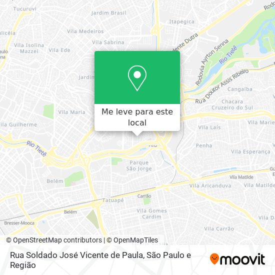 Rua Soldado José Vicente de Paula mapa