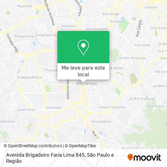 Avenida Brigadeiro Faria Lima 845 mapa