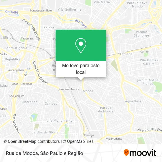 Rua da Mooca mapa