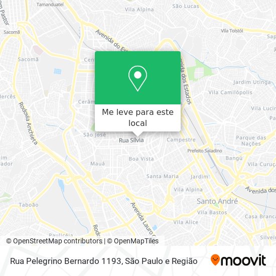 Rua Pelegrino Bernardo 1193 mapa