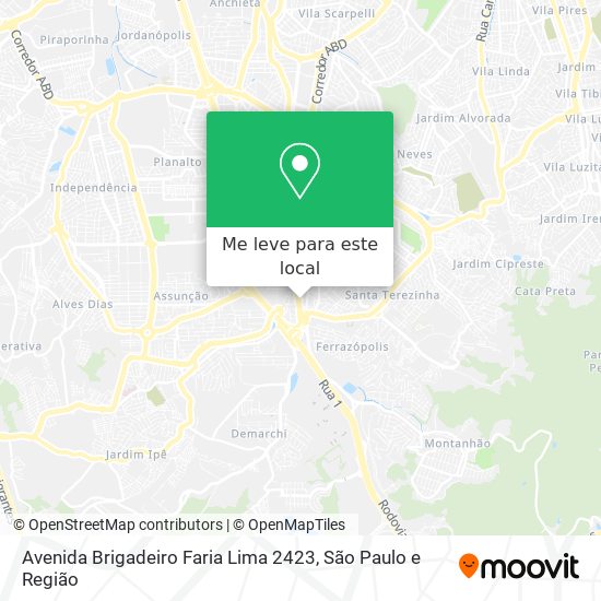 Avenida Brigadeiro Faria Lima 2423 mapa