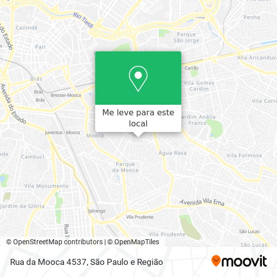 Rua da Mooca 4537 mapa