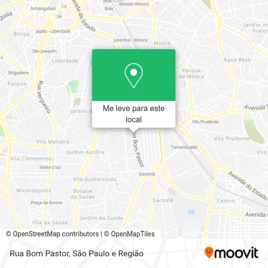 Rua Bom Pastor mapa