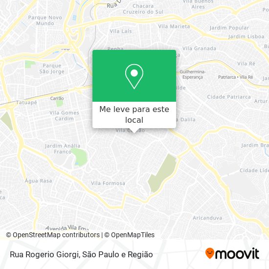 Rua Rogerio Giorgi mapa