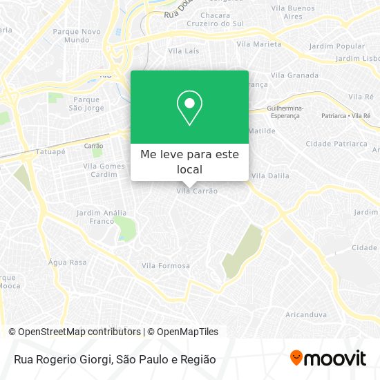Rua Rogerio Giorgi mapa