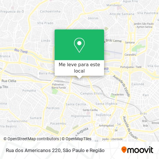 Rua dos Americanos 220 mapa