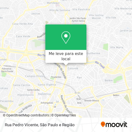 Rua Pedro Vicente mapa