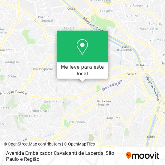 Avenida Embaixador Cavalcanti de Lacerda mapa