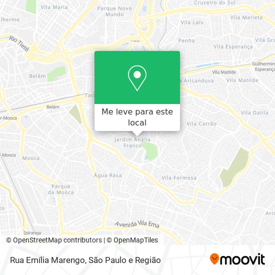 Rua Emília Marengo mapa