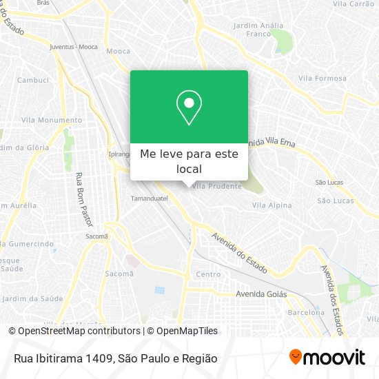Rua Ibitirama 1409 mapa