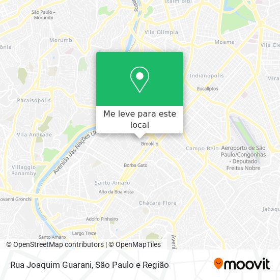 Rua Joaquim Guarani mapa