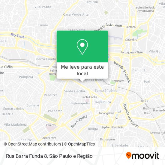 Rua Barra Funda 8 mapa