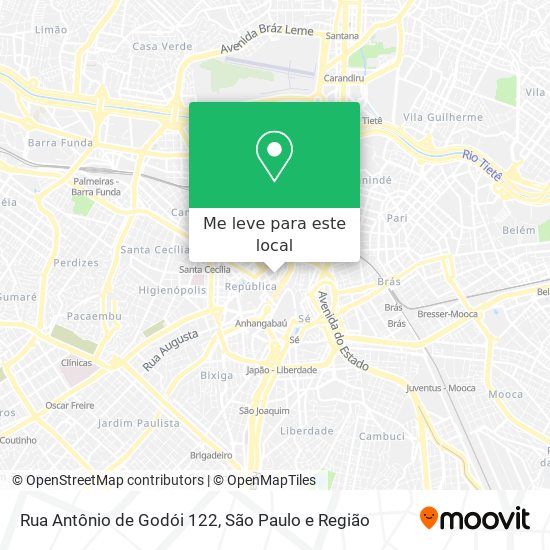 Rua Antônio de Godói 122 mapa