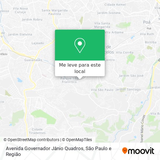 Avenida Governador Jânio Quadros mapa