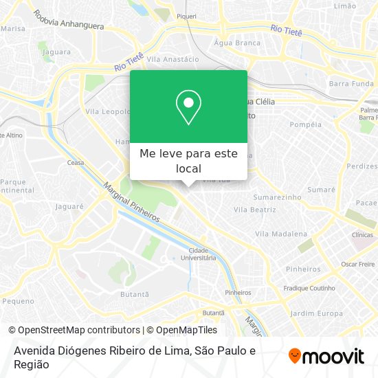Avenida Diógenes Ribeiro de Lima mapa