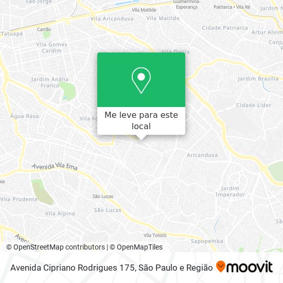 Avenida Cipriano Rodrigues 175 mapa