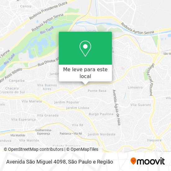 Avenida São Miguel 4098 mapa