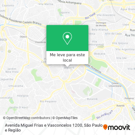 Avenida Miguel Frias e Vasconcelos 1200 mapa