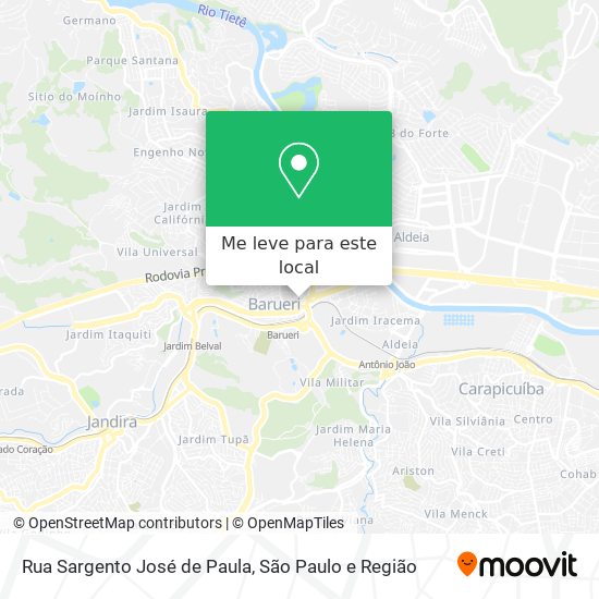 Rua Sargento José de Paula mapa