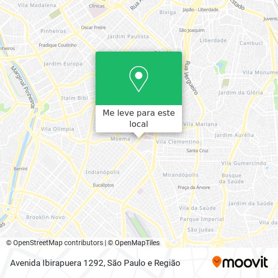 Avenida Ibirapuera 1292 mapa