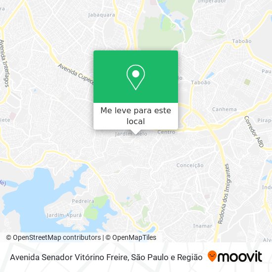 Avenida Senador Vitórino Freire mapa