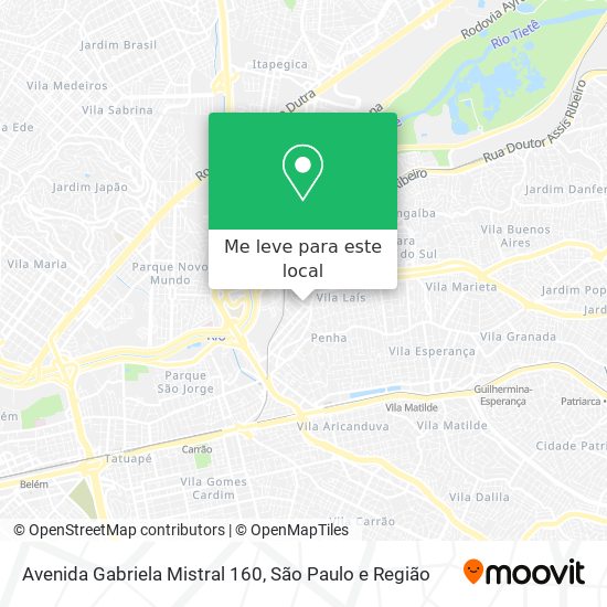 Avenida Gabriela Mistral 160 mapa