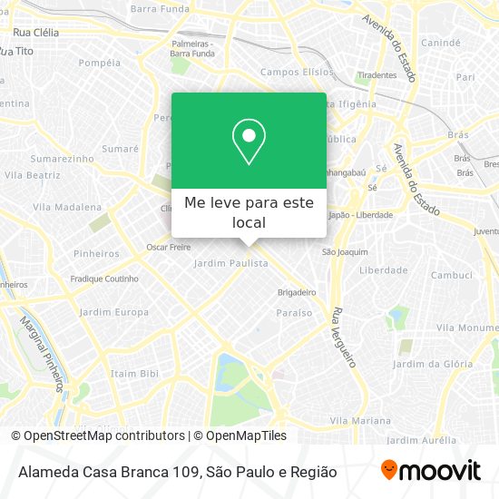 Alameda Casa Branca 109 mapa