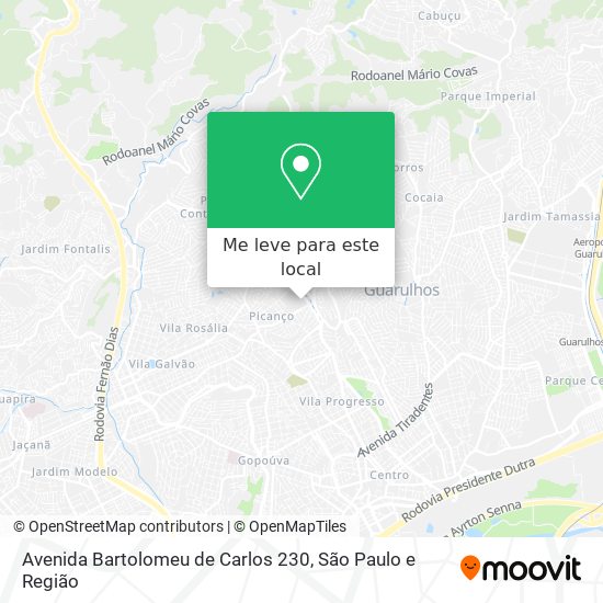 Avenida Bartolomeu de Carlos 230 mapa