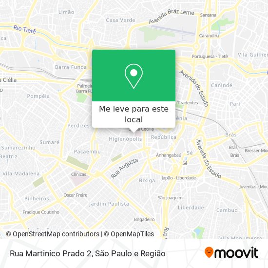 Rua Martinico Prado 2 mapa