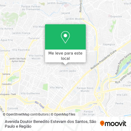 Avenida Doutor Benedito Estevam dos Santos mapa