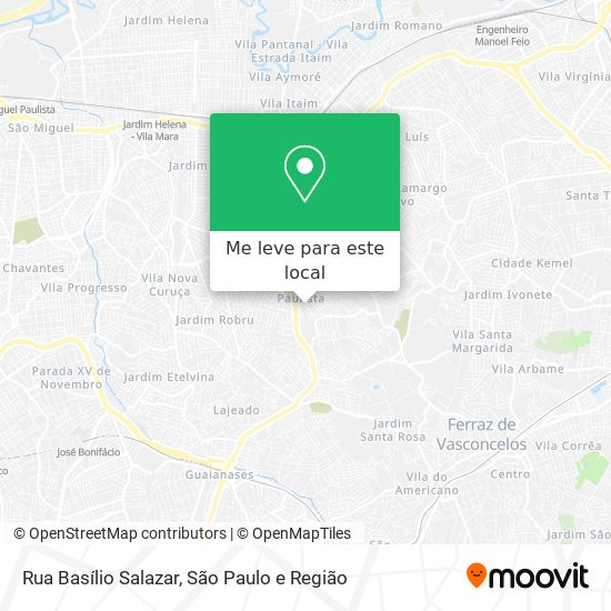 Rua Basílio Salazar mapa