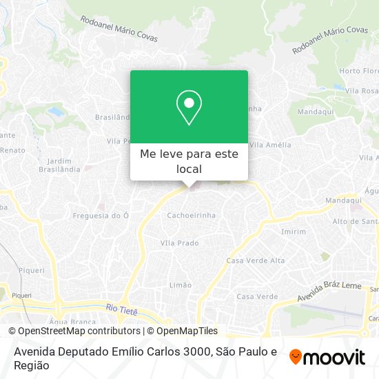 Avenida Deputado Emílio Carlos 3000 mapa