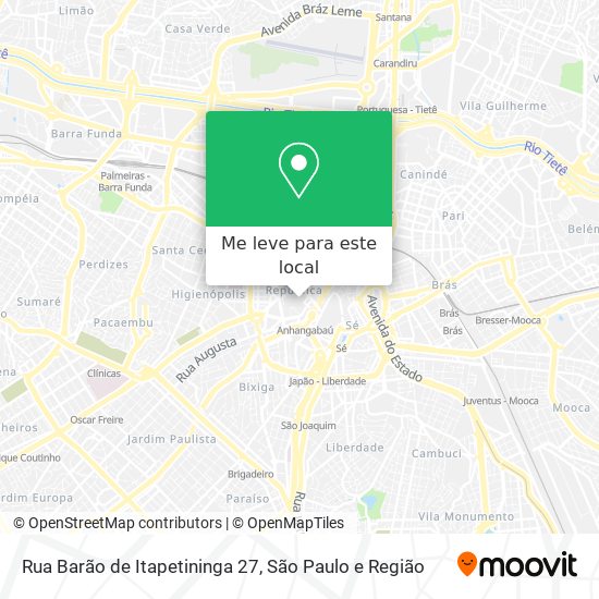 Rua Barão de Itapetininga 27 mapa