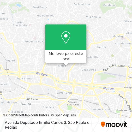 Avenida Deputado Emílio Carlos 3 mapa
