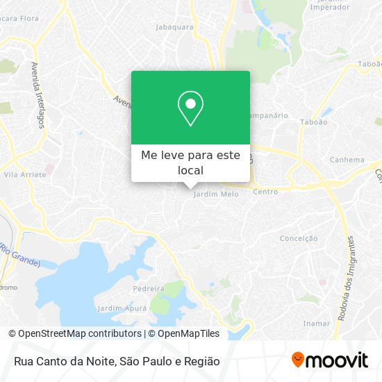 Rua Canto da Noite mapa