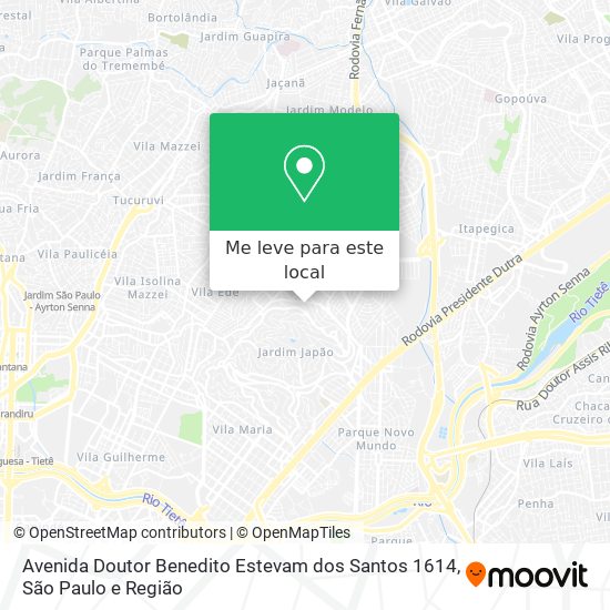 Avenida Doutor Benedito Estevam dos Santos 1614 mapa