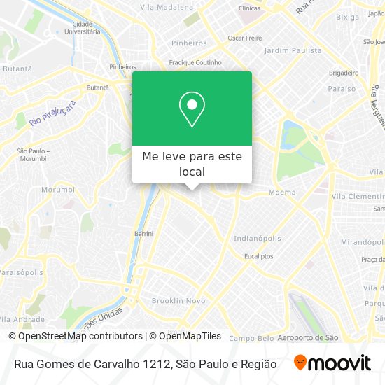 Rua Gomes de Carvalho 1212 mapa