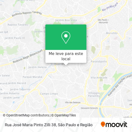 Rua José Maria Pinto Zilli 38 mapa