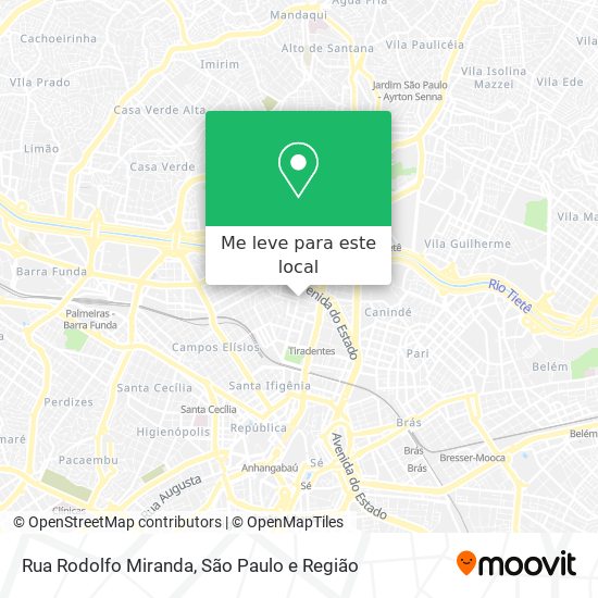 Rua Rodolfo Miranda mapa