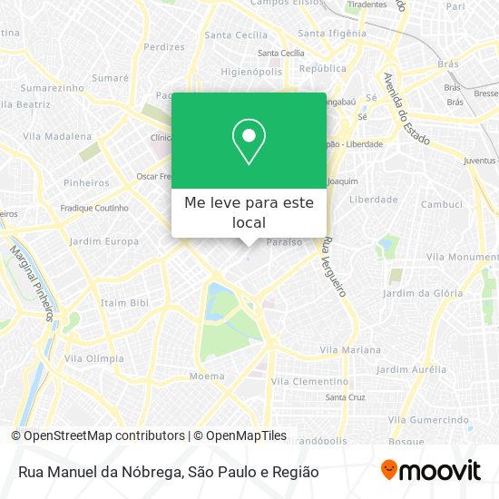 Rua Manuel da Nóbrega mapa