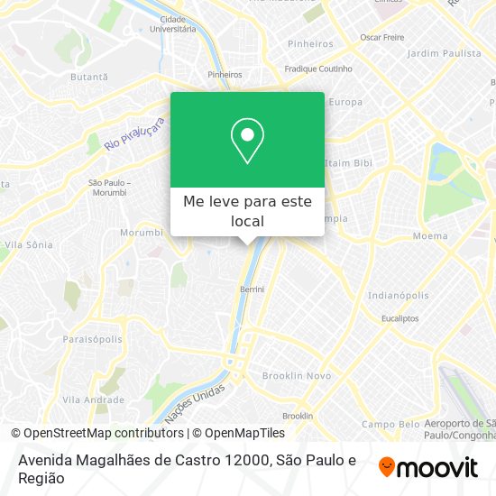 Avenida Magalhães de Castro 12000 mapa