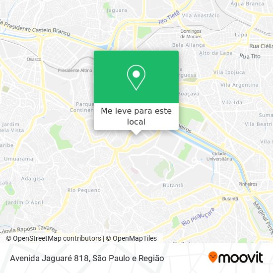 Avenida Jaguaré 818 mapa