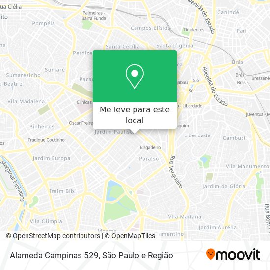 Alameda Campinas 529 mapa