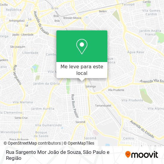 Rua Sargento Mor João de Souza mapa