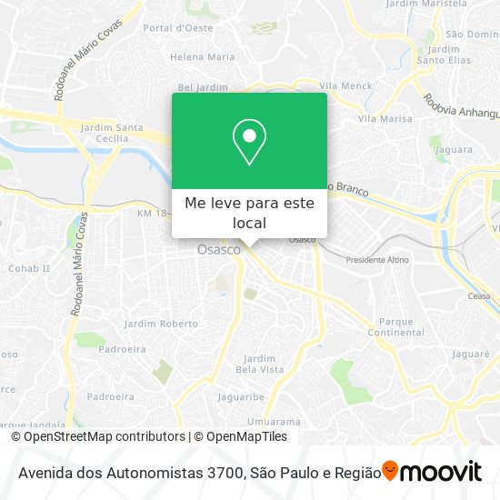 Avenida dos Autonomistas 3700 mapa