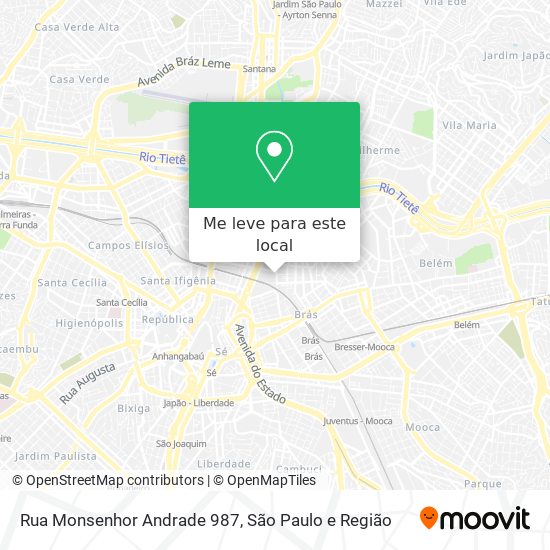 Rua Monsenhor Andrade 987 mapa