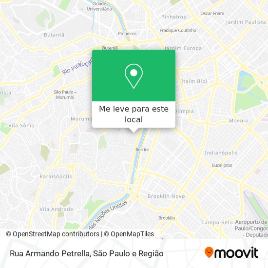 Rua Armando Petrella mapa