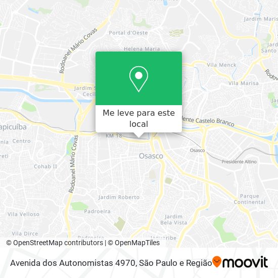 Avenida dos Autonomistas 4970 mapa